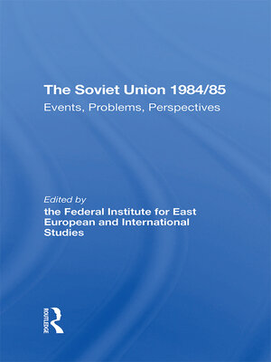 cover image of The Soviet Union 1984/85